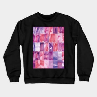 Abstract Minimal Purple Watercolour Mosaic Collage. Crewneck Sweatshirt